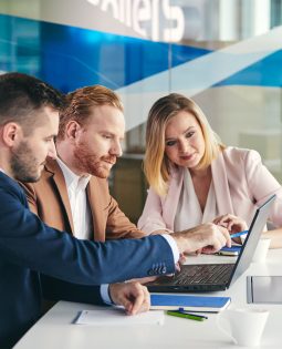 team of people solving solution